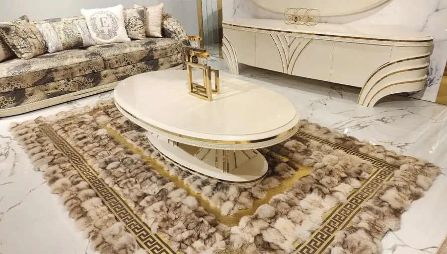 Perla Beyaz Lüks Orta Sehpa - 1