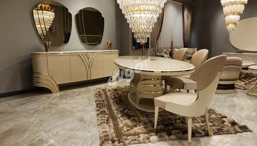 Perla Beyaz Lüks Yemek Odası - 1