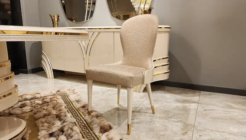 Perla Beyaz Lüks Yemek Odası - 5