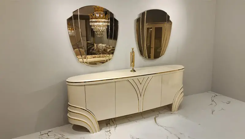 Perla Beyaz Lüks Yemek Odası - 2