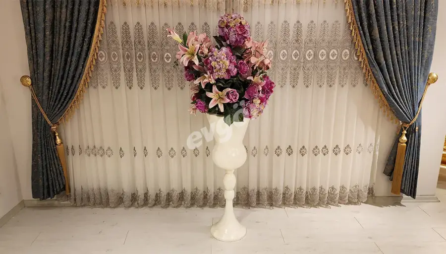 Rosa Beyaz Saksılı Çiçek (Hemen Teslim) - 1