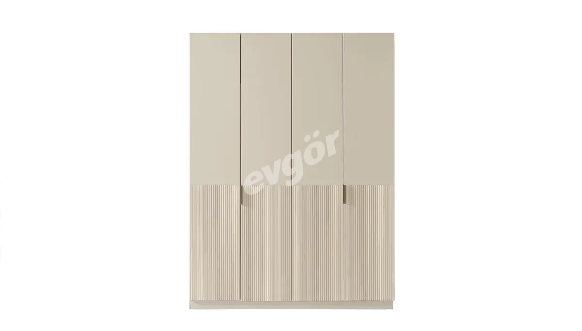 Rozalin   Modern  Gardırop  ( 4 Boyalı Kapak) 