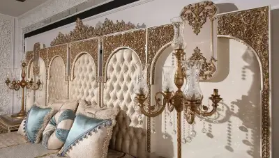 Selçuklu Krem Klasik Yatak Odası - 4