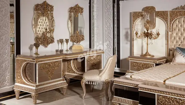 Selçuklu Krem Klasik Yatak Odası - 7
