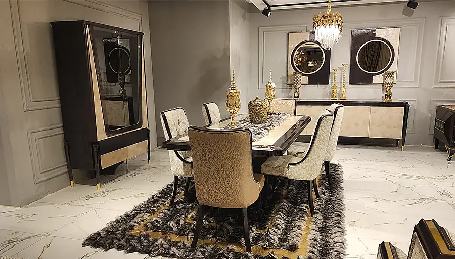 Sirius Siyah Lüks Yemek Odası - 1