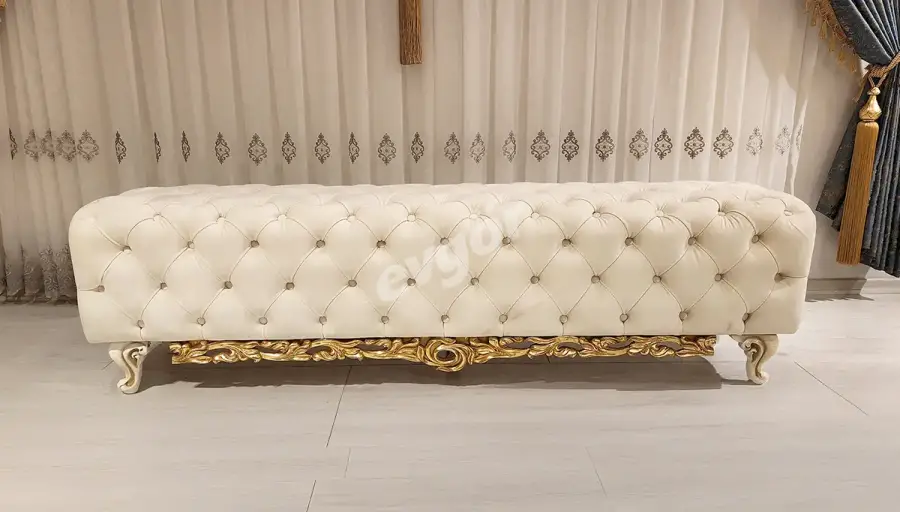 Tempo Beyaz Chester Bench (Hemen Teslim) - 1