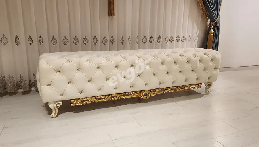 Tempo Beyaz Chester Bench (Hemen Teslim) - 2