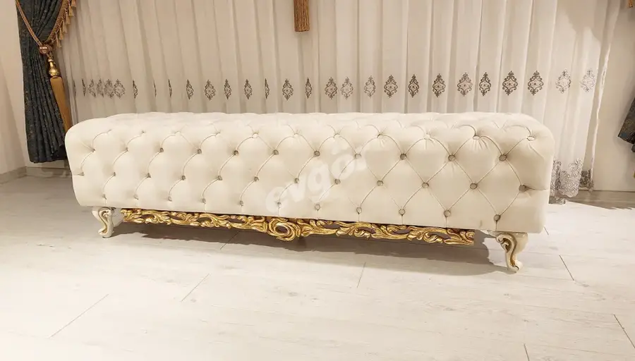 Tempo Beyaz Chester Bench (Hemen Teslim) - 3