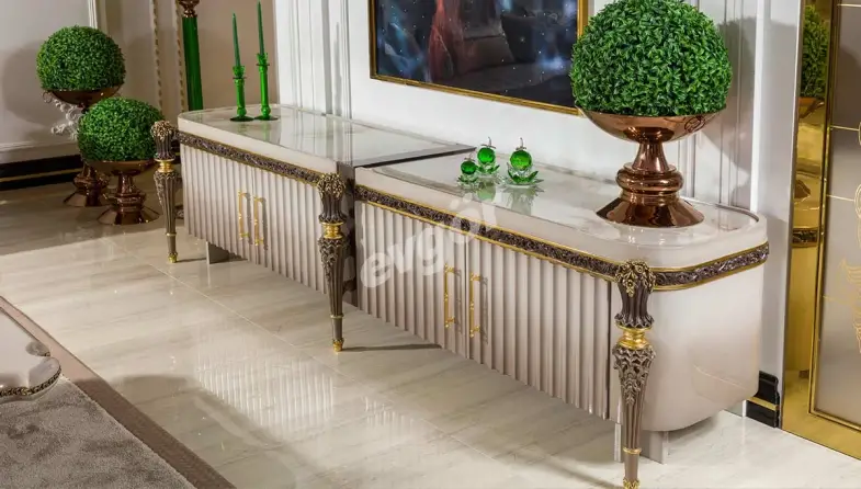 Truva Krem Lüks TV Sehpası - 1
