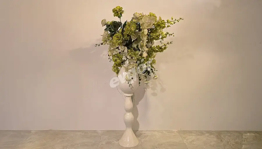 Verde Beyaz Saksılı Çiçek (Hemen Teslim) - 1