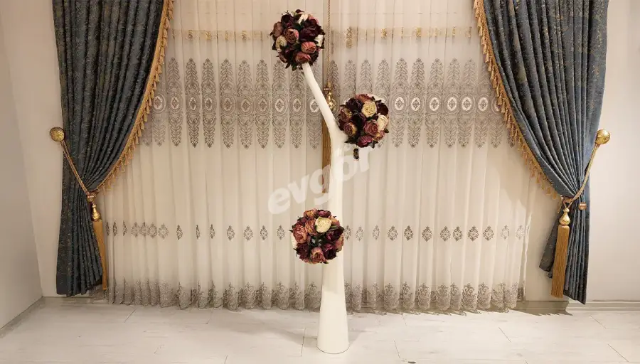 Violet Beyaz Saksılı Çiçek (Hemen Teslim) - 1