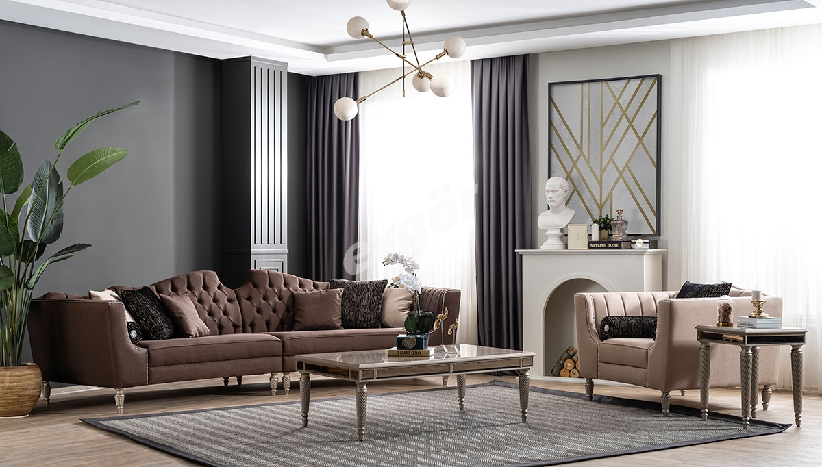 Valensiya Luxury Sofa Set - Thumbnail