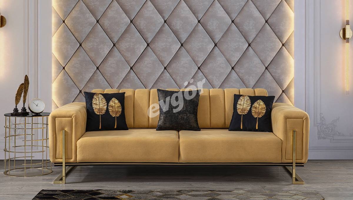Vales Altin Metal Sofa Set