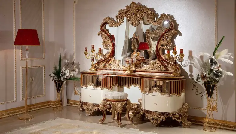 Viyola Klasik Şifonyer + Ayna + Puf - 1