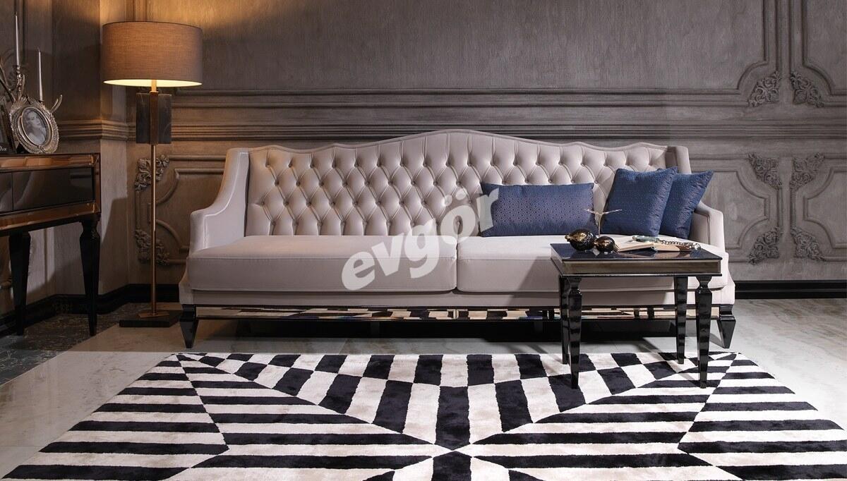 Watson Parlak Black Sofa Set