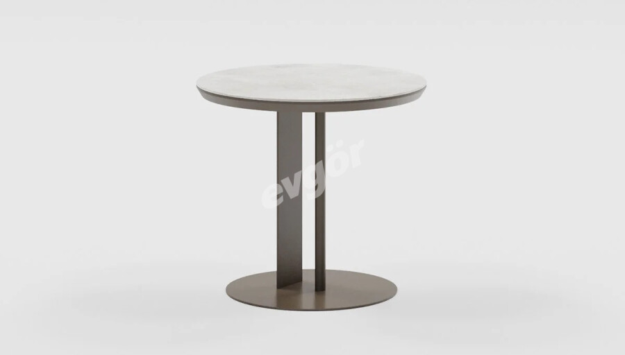 West Metal Ayaklı Seramik Yan Sehpa