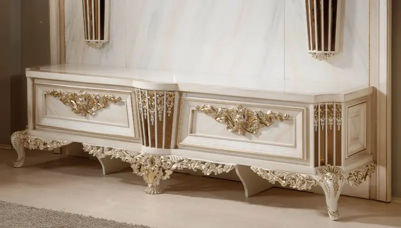 Zarafet Beyaz Klasik TV Ünitesi - 2