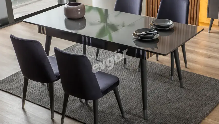 Zenose Antrasit Modern Yemek Masası - 1