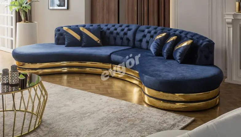 Zeta Dilimli Chester Beşli Koltuk - 1