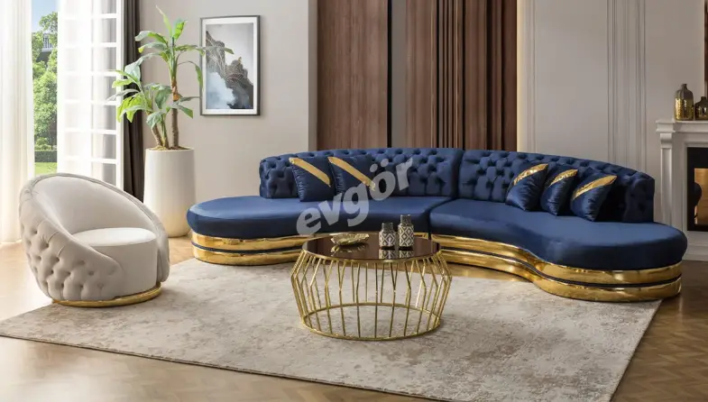Zeta Dilimli Chester Koltuk Takımı - 2