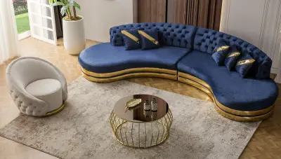 Zeta Dilimli Chester Koltuk Takımı - 3