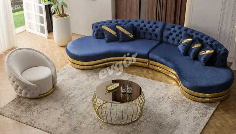 Zeta Dilimli Chester Koltuk Takımı - 3