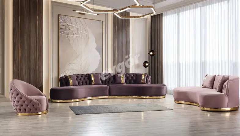Zeta Pembe Modern Koltuk Takımı - 1